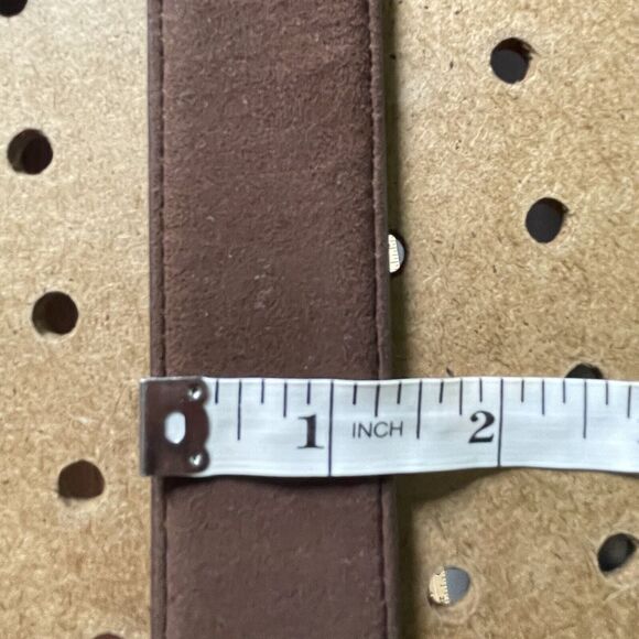 NEW Anson Premier Suede Leather Belt & Buckle Brown Holeless Adjustable Men - Picture 5 of 5